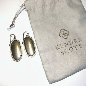 Kendra Scott Elle Drop Pewter Earrings